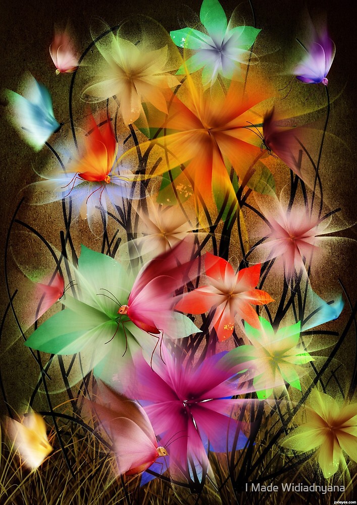 "fantasy flower world" by I Made Widiadnyana | Redbubble