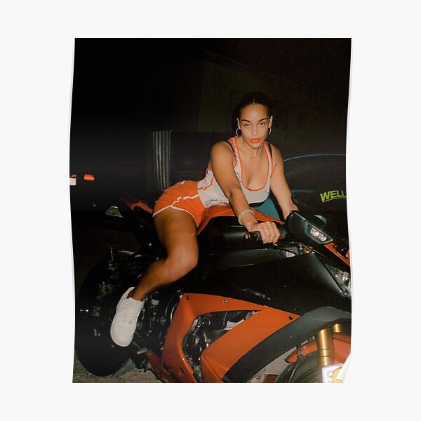 JORJA SMITH Red Motorcycle Poster