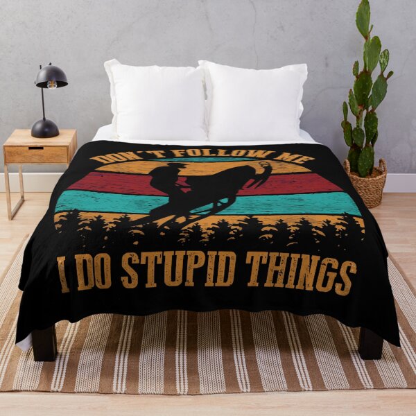 Item preview, Don't Follow Me I Do Stupid Things Snowmobile Vintage designed and sold by BlueShop.