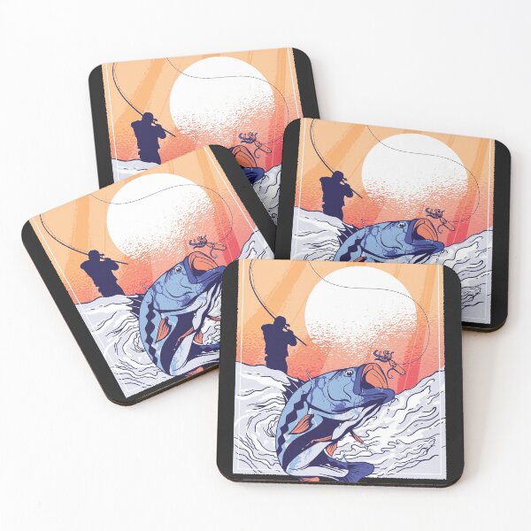 Item preview, Angler catches fish in the water designed and sold by Frergo.
