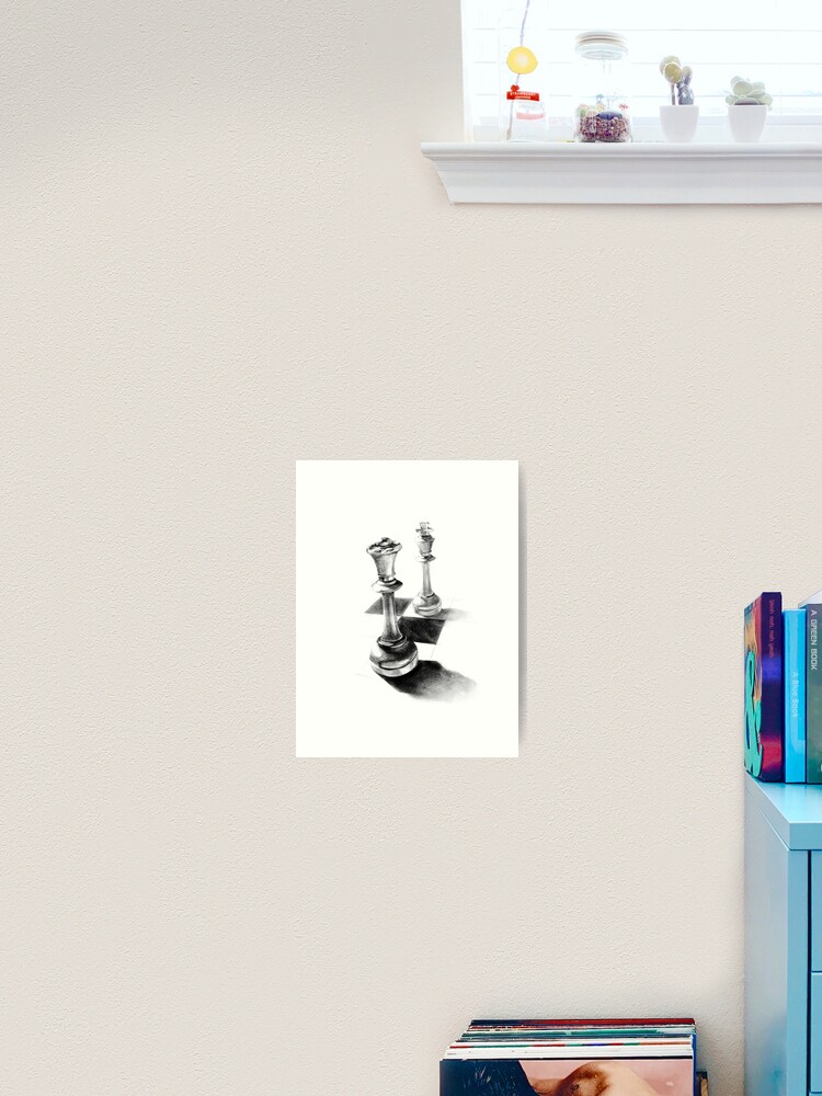 Gender chess drawing | Art Print