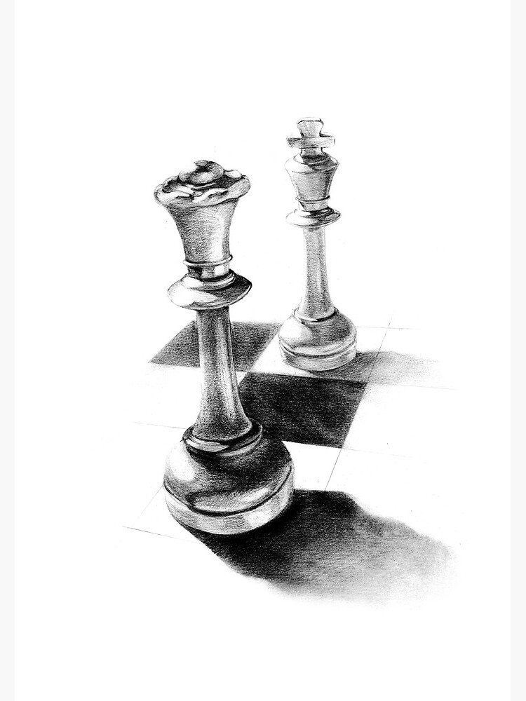 Gender chess drawing | Art Print