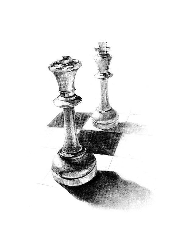 "Gender chess drawing" by HermesGC | Redbubble