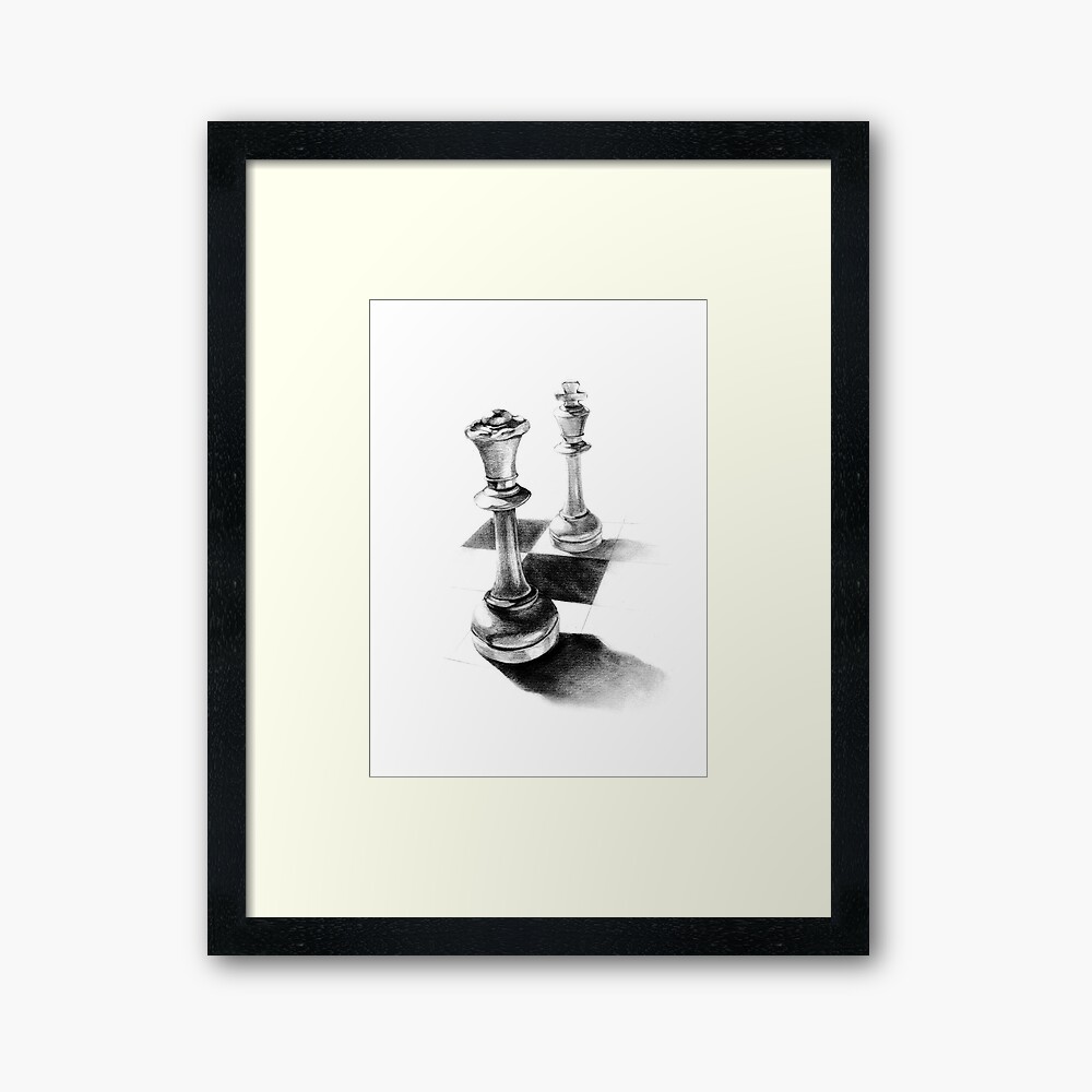 Gender chess drawing | Art Print