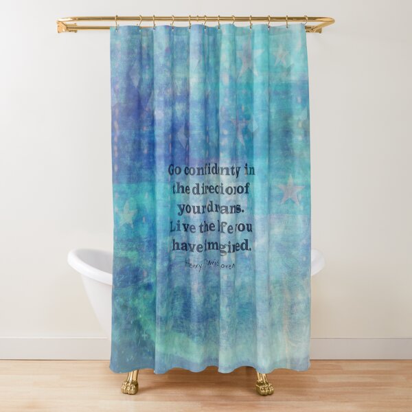 Dream quote positive message, Henry David Thoreau Shower Curtain