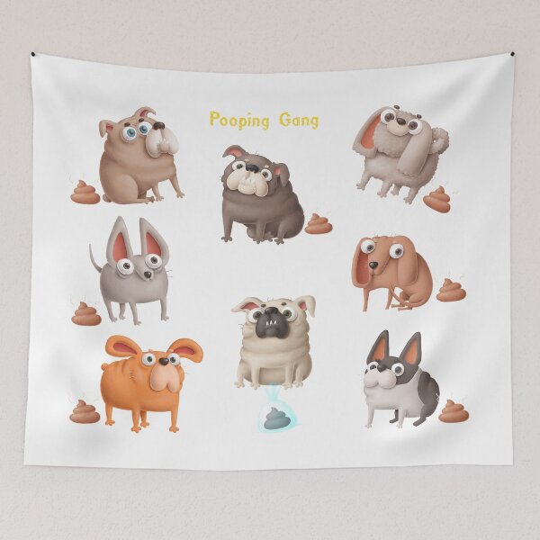 Item preview, Pooping Dogs Gang 1 designed and sold by ondahut.