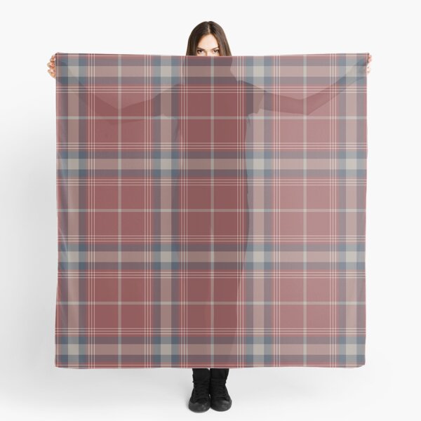 navy and gold plaid scarf