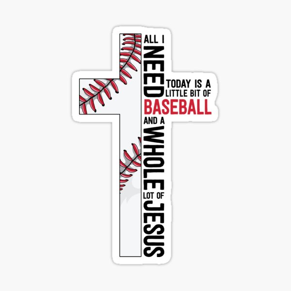 Faith based Baseball design-Gift for Christians' Sticker