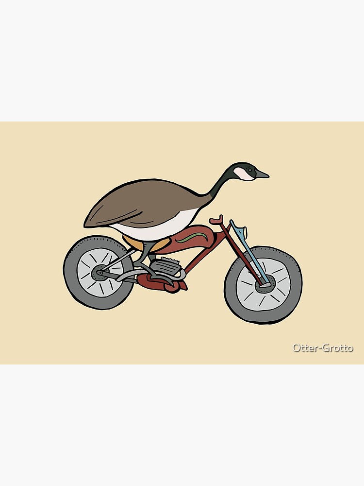 Canadian Goose Riding a Motorcycle Why Not by Otter-Grotto