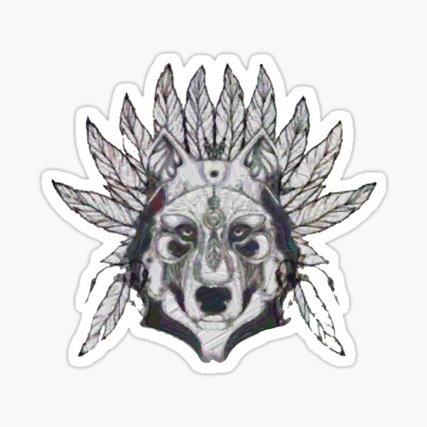 Wolf Warrior Sticker