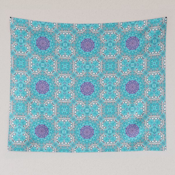 Item preview, Boho chic Moroccan Pattern purple Turquoise  mandala  designed and sold by LEILA ART SPACE.