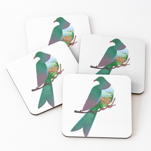Item preview, New Zealand Wood Pigeon and Vineyard Landscape designed and sold by StoneGuardian.