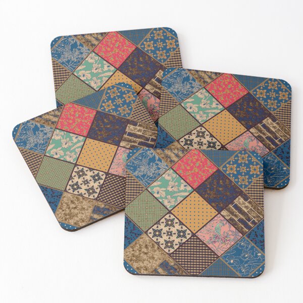 Item preview, Rustic patchwork, Granny pattern, rustic, patchwork, fashion, folklore designed and sold by fuzzyfox.