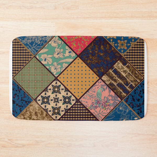 Item preview, Rustic patchwork, Granny pattern, rustic, patchwork, fashion, folklore designed and sold by fuzzyfox.