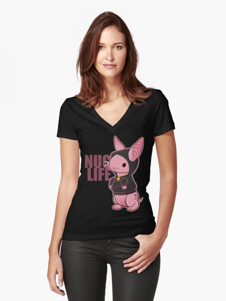 Download "Nug Life" Women's Fitted V-Neck T-Shirt by ...