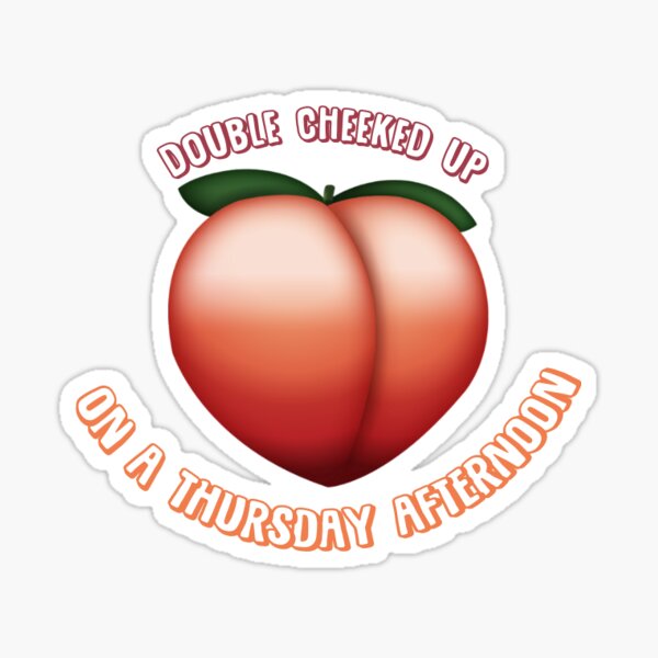 Double Cheeked Up On A Thursday Meme White and Red | Leggings