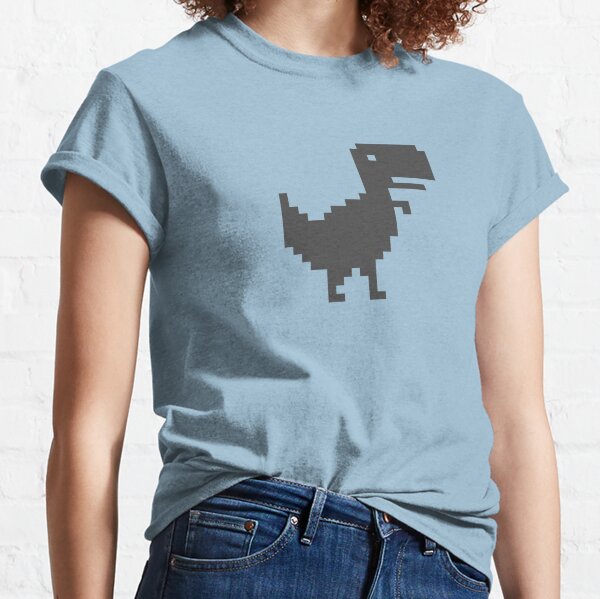 Camiseta Chrome Dino Game Jogo Google Internet Blue