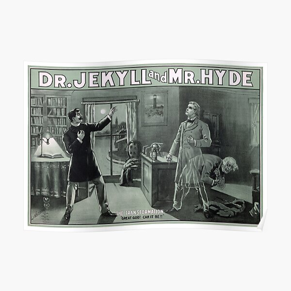 Rare Dr. Jekyll and Mr. Hyde Transformation Poster Poster