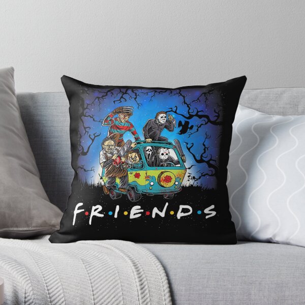 Horror Mashups: Horror Friends Throw Pillow