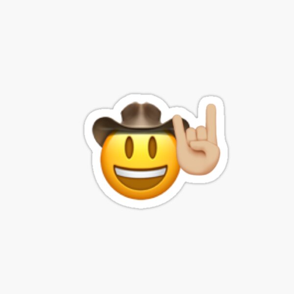 Cowboy Hat Emoji Sticker Sticker