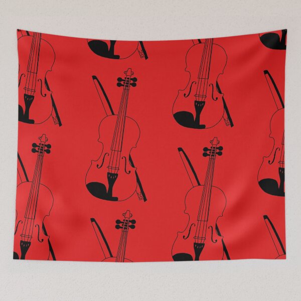 Item preview, Violin Sketch on Red designed and sold by Rocket-To-Pluto.