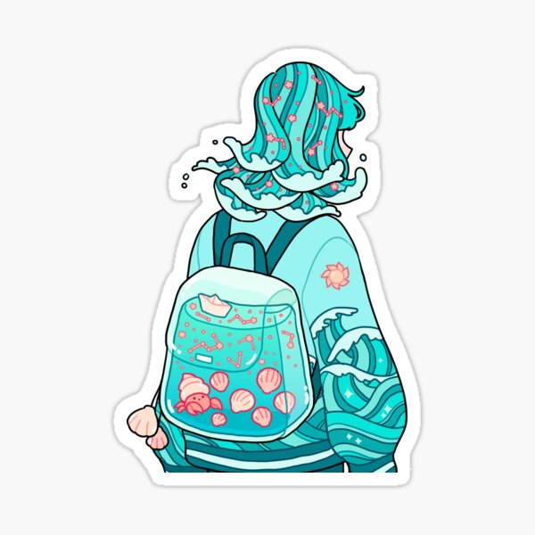 ocean backpack Sticker