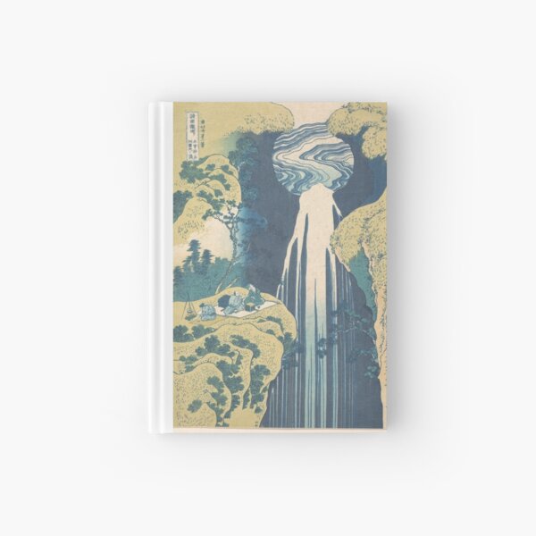 Top Best Tshirt Amida Waterfall Hokusai Japanese Woodblock Print Ukiyoe Hardcover Journal