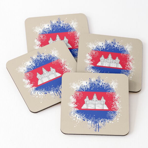 Item preview, Flag of Cambodia - Splat designed and sold by pixelinga.