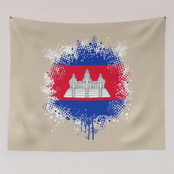 Item preview, Flag of Cambodia - Splat designed and sold by pixelinga.