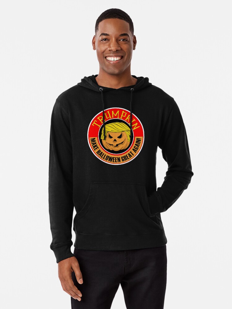 Thumbnail 1 of 5, Lightweight Hoodie, Trumpkin: Make Halloween Great Again designed and sold by EnforcerDesigns.