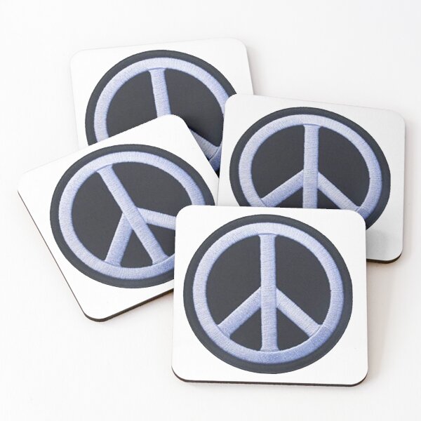 Item preview, Peace Symbol Stitch Patch Design Black-White designed and sold by Rowena Jones.