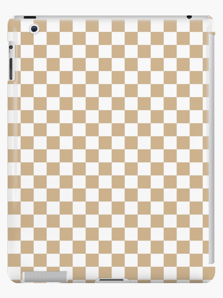 White and Tan Brown Checkerboard iPad Case & Skin for Sale by  ColorsPatterns