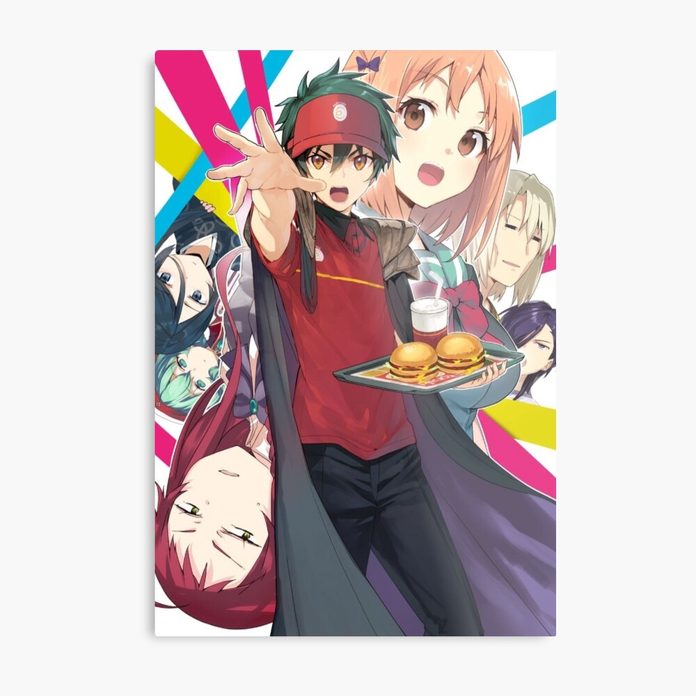 devil is a part timer maou emi chiho metal print by lawliet1568 redbubble redbubble