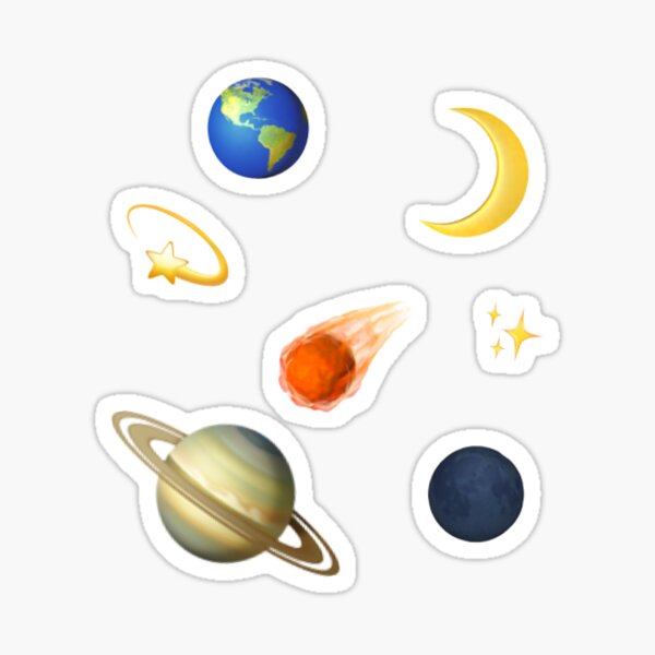 "space emojis" Sticker by blossomer Redbubble