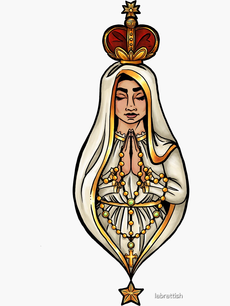 "Our Lady of Fatima" Sticker for Sale by labrattish Redbubble
