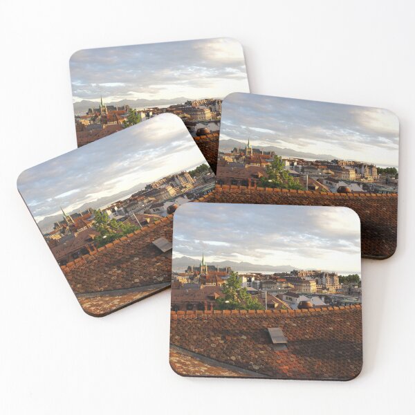 Item preview, Evening in Lausanne, Switzerland .. beautiful skyline designed and sold by santoshputhran.
