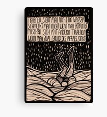 Till Lindemann Poem Canvas Print