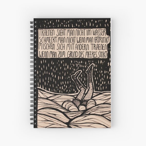 Till Lindemann Poem Spiral Notebook