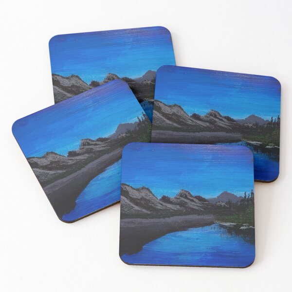 Bob Ross Coasters Happy Trees Happy Clouds Coaster Set Bob Ross