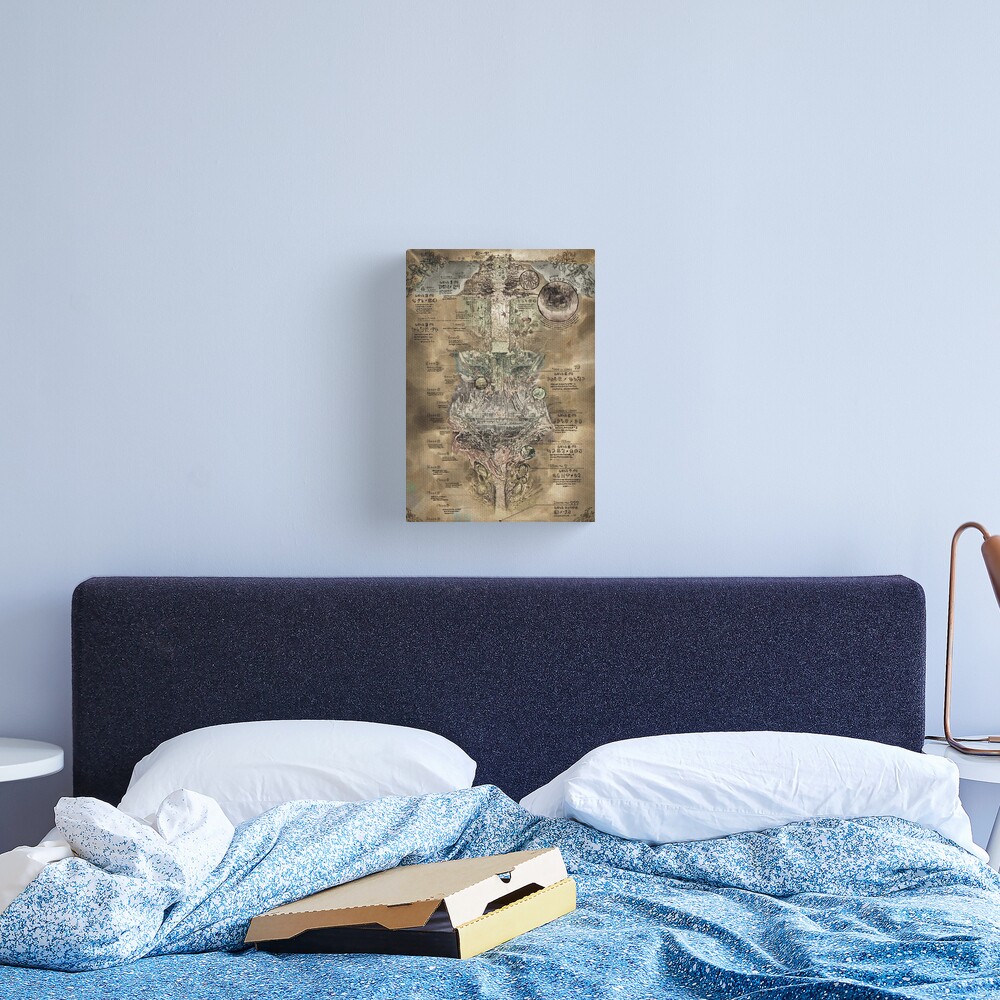 Made in Abyss - The Abyss Map Canvas Print