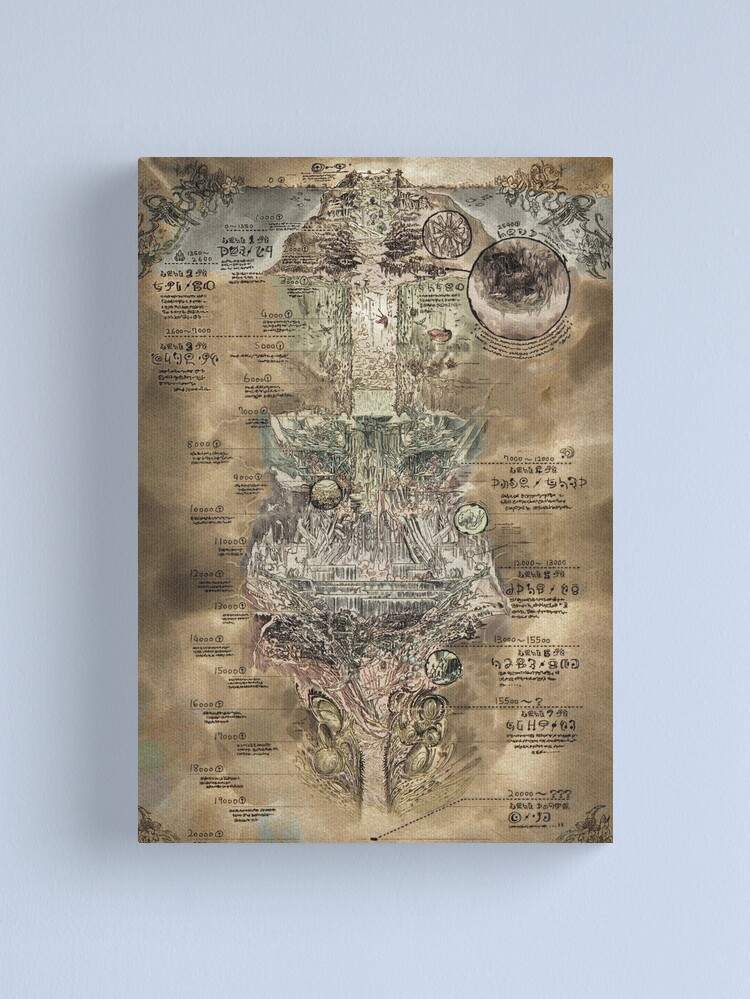 Alternate view of Made in Abyss - The Abyss Map Canvas Print