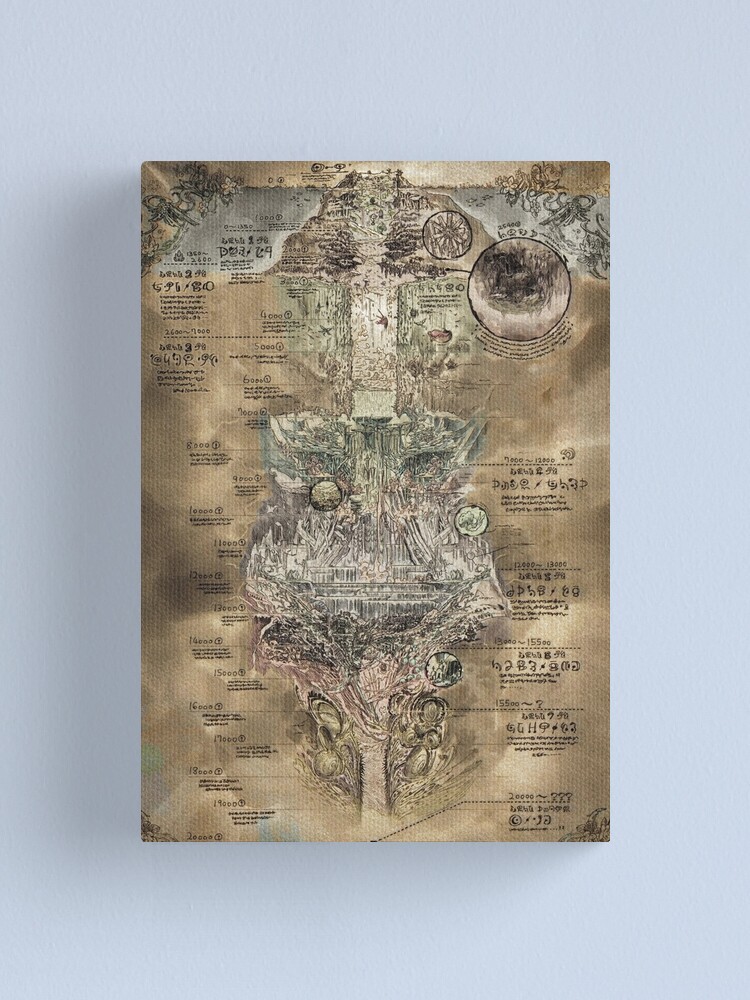 Alternate view of Made in Abyss - The Abyss Map Canvas Print
