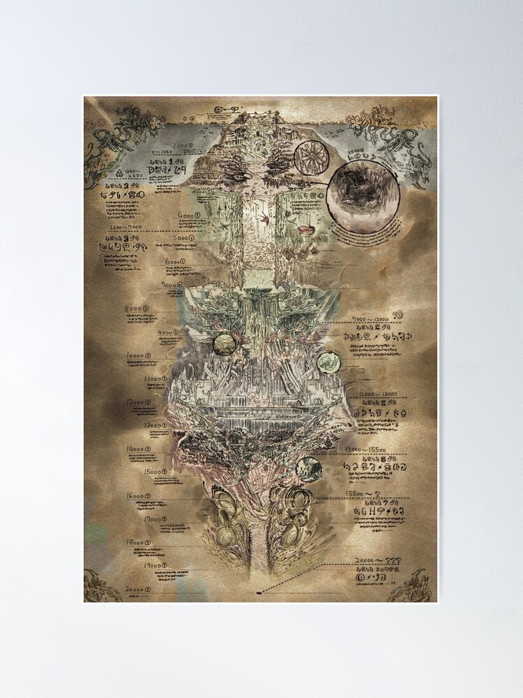 Alternate view of Made in Abyss - The Abyss Map Poster