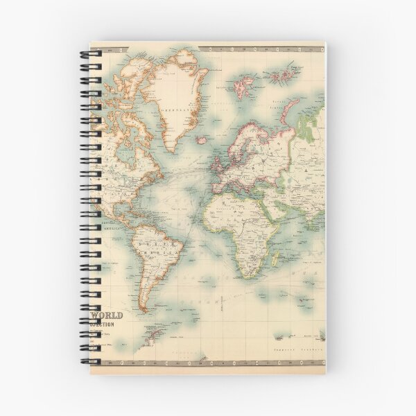 Item preview, Vintage Historical Detailed World Map, Bohemian Map designed and sold by easteuromaps.