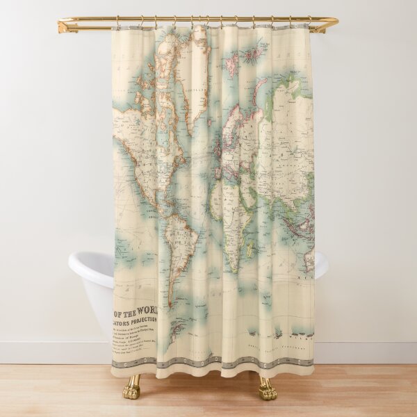 Item preview, Vintage Historical Detailed World Map, Bohemian Map designed and sold by easteuromaps.