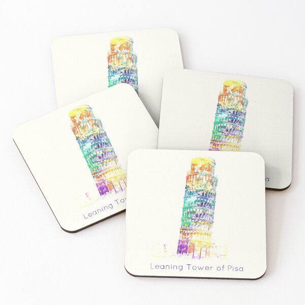 Item preview, Leaning Tower of Pisa - Colourful Skyline designed and sold by SeraphineArts.