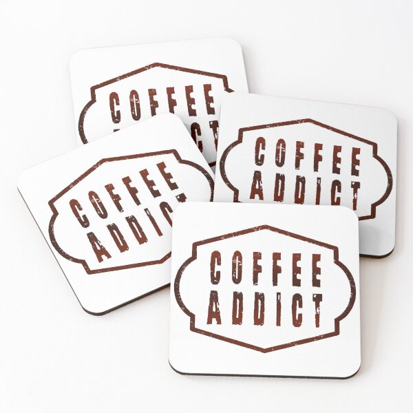 Item preview, Coffee Addict Vintage Label (Retro Distressed Board Look) designed and sold by SassyClassyMe.