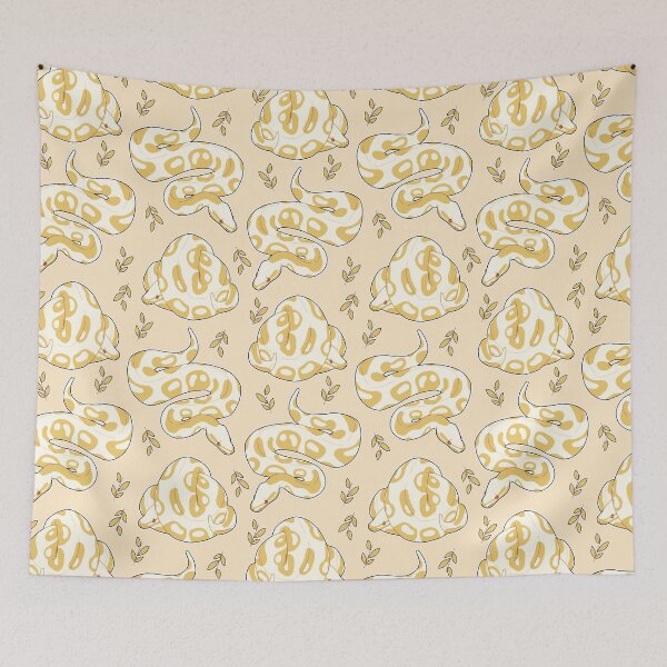Item preview, Albino Ball Python and Leaves designed and sold by SparkleSnake.