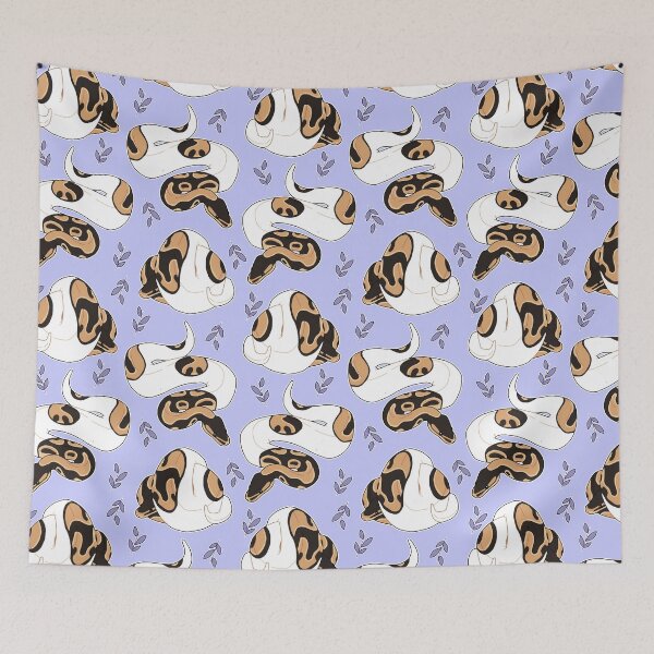 Item preview, Piebald Ball Python and Leaves designed and sold by SparkleSnake.