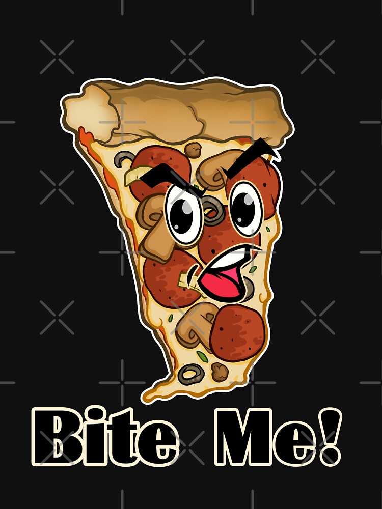 Bite Me Pizza Funny Food  by cybercat